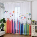 Kids Curtains Pencil Print for Children